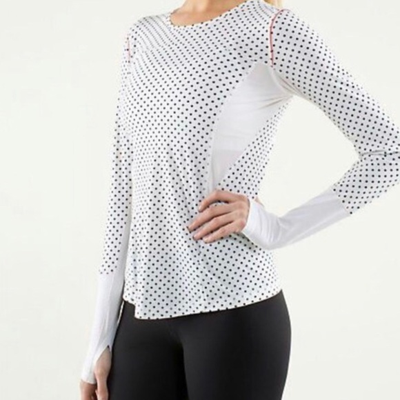 polka dot long sleeve top
